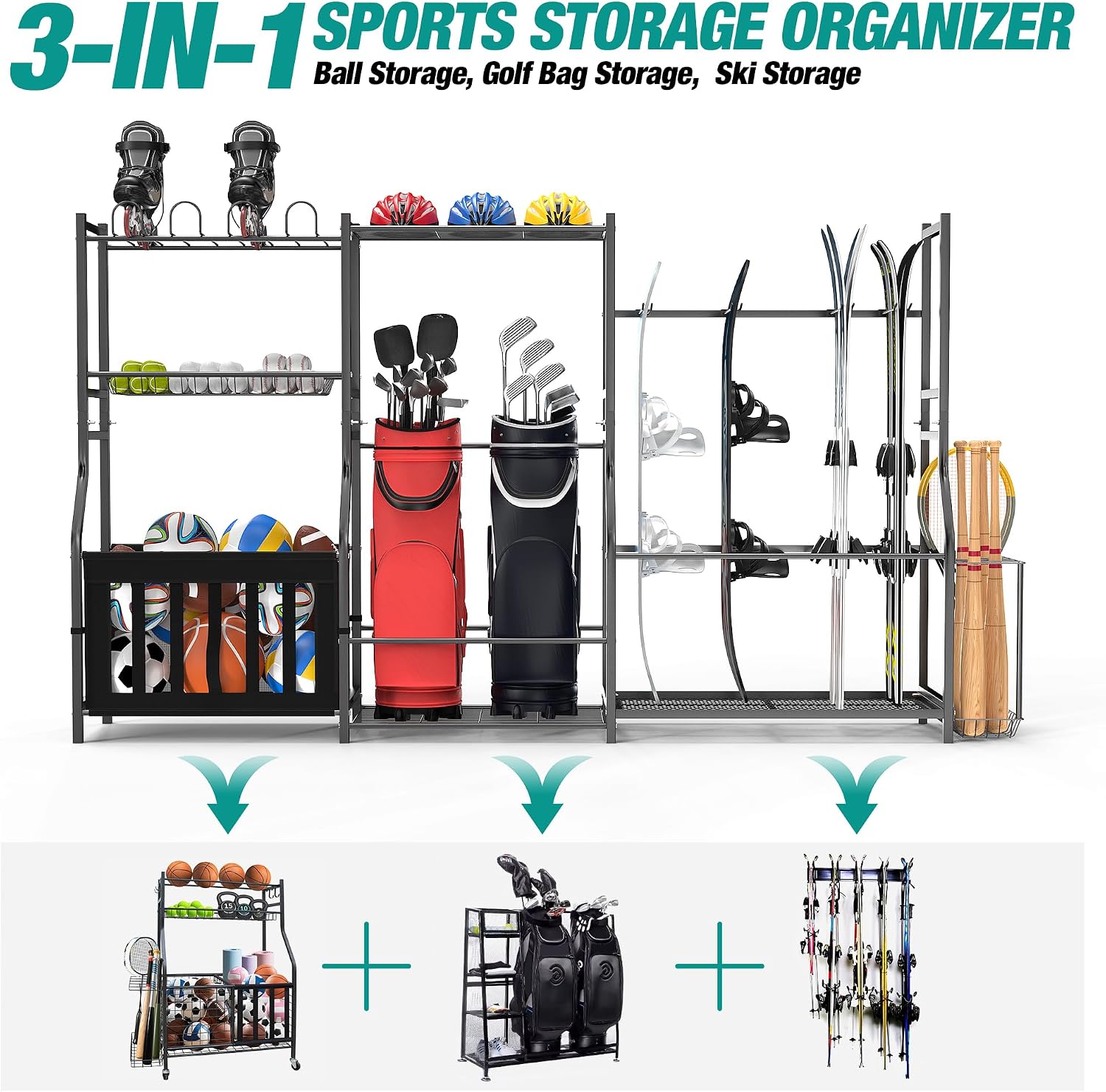 Organizer Peralatan Olahraga,  - Golf Equipment Garage Organizer ulasan dan harga