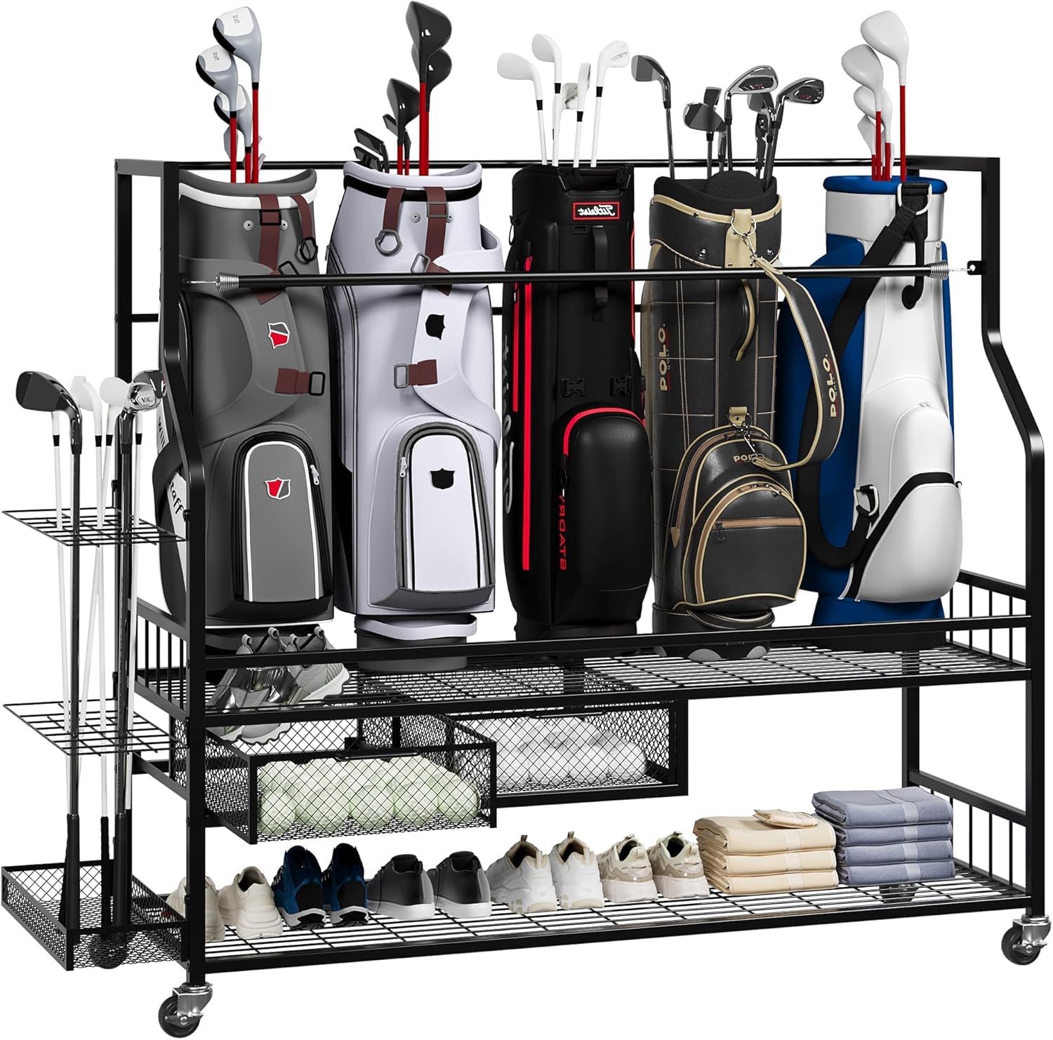 Rak Penyimpanan Tas Golf, Rak  - Golf Equipment Garage Organizer ulasan dan harga