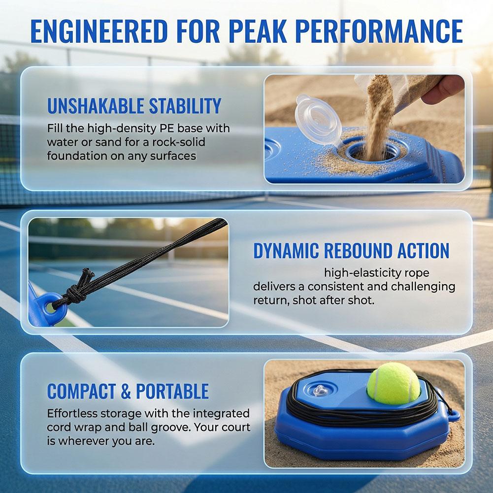 Jaring Rebound Tenis Portabel  - Practice Net Hitting ulasan dan harga