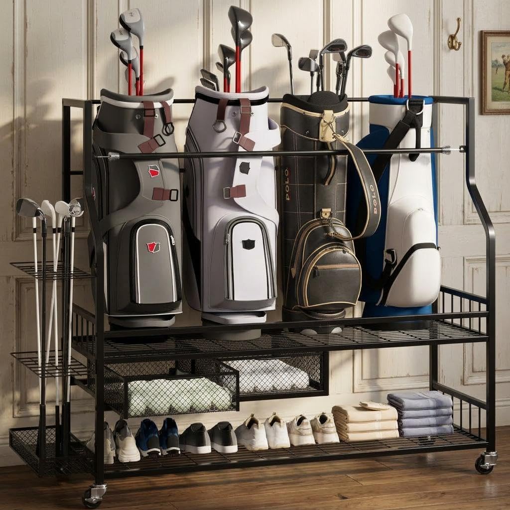 Rak Penyimpanan Tas Golf denga - Golf Equipment Garage Organizer ulasan dan harga